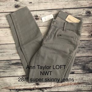 NWT Ann Taylor LOFT skinny jeans 28/6